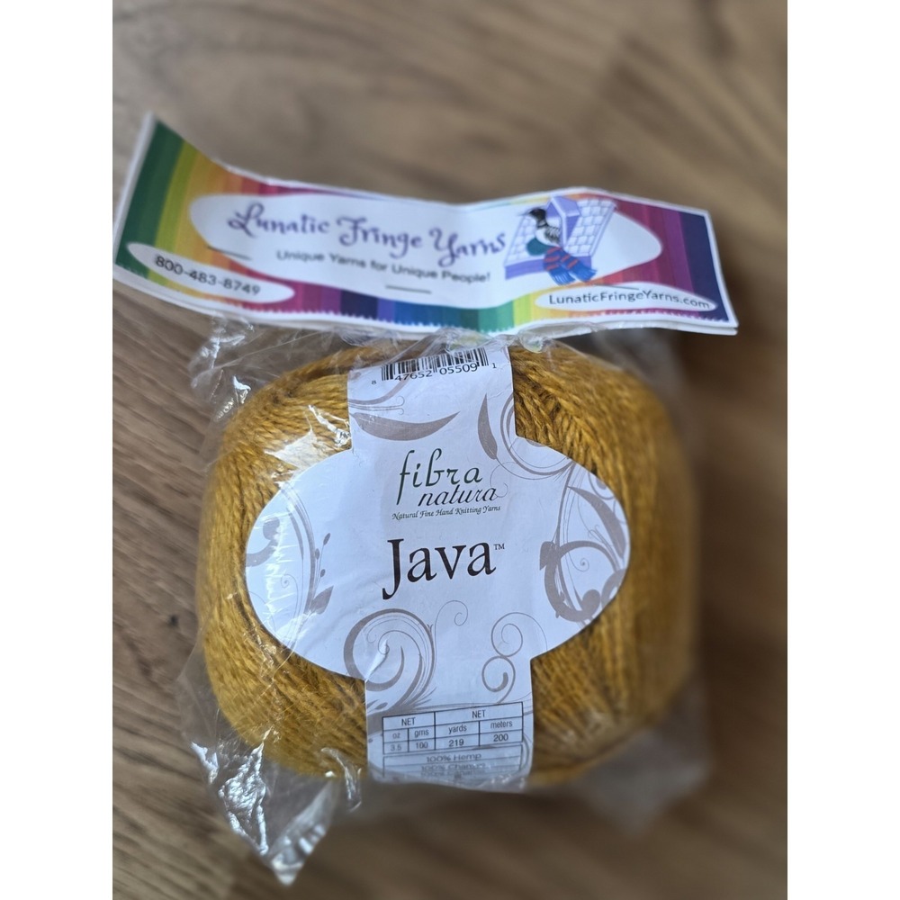 Fibra Natura Java 100% Hemp Yarn Color 108 Golden Sun